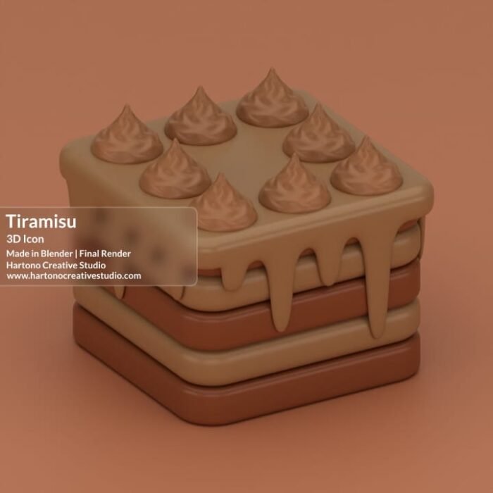 Tiramisu - 3D Icon