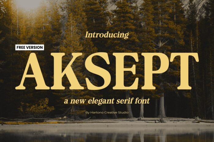 Aksept Free Version - Serif Font